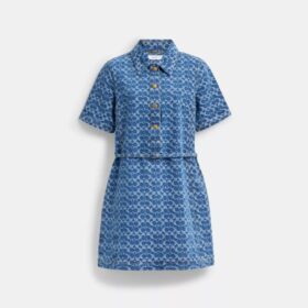 Abito in denim Signature in cotone biologico