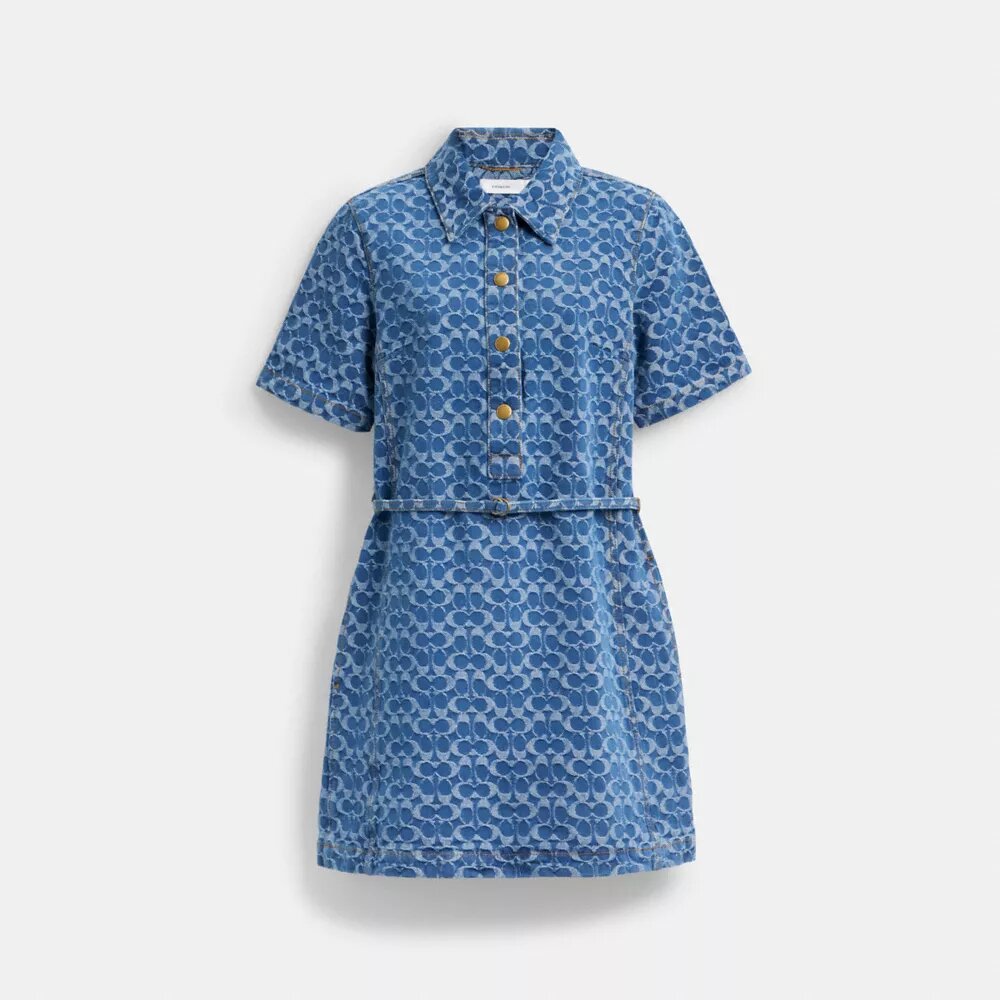 Abito in denim Signature in cotone biologico
