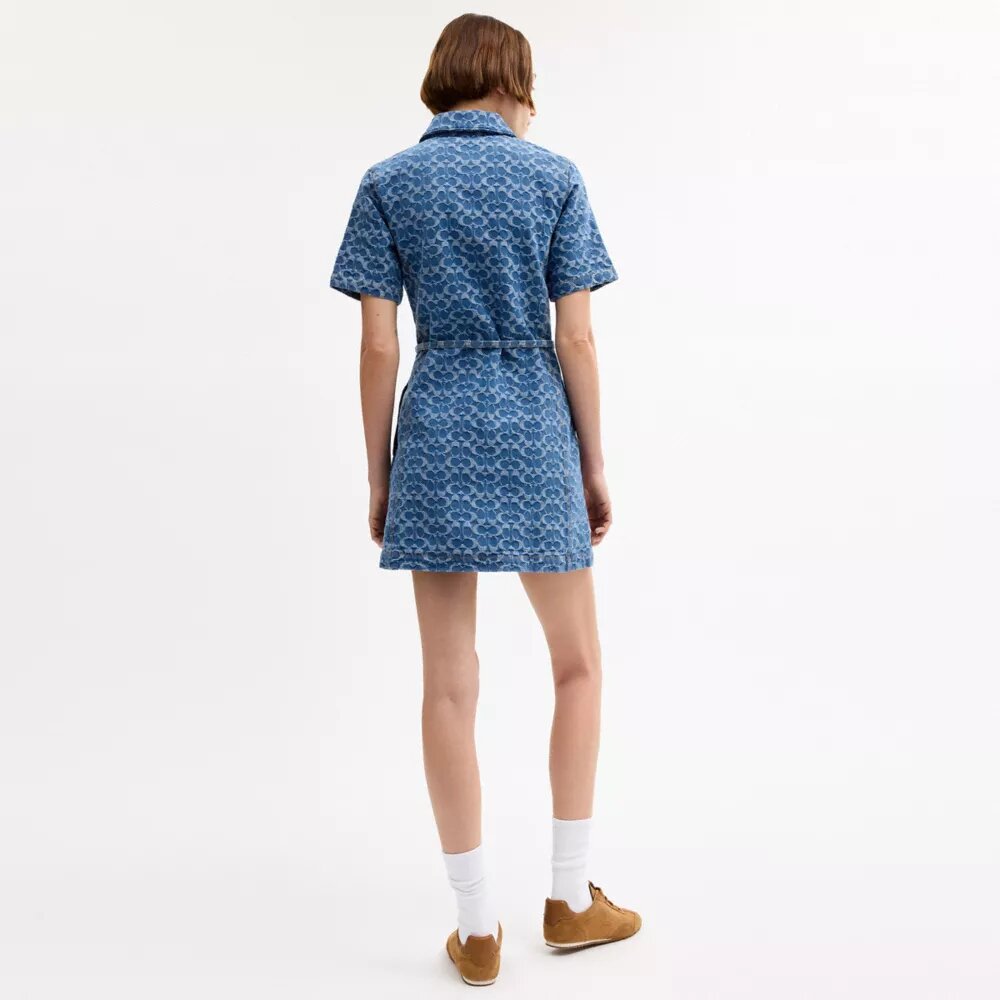 Abito in denim Signature in cotone biologico