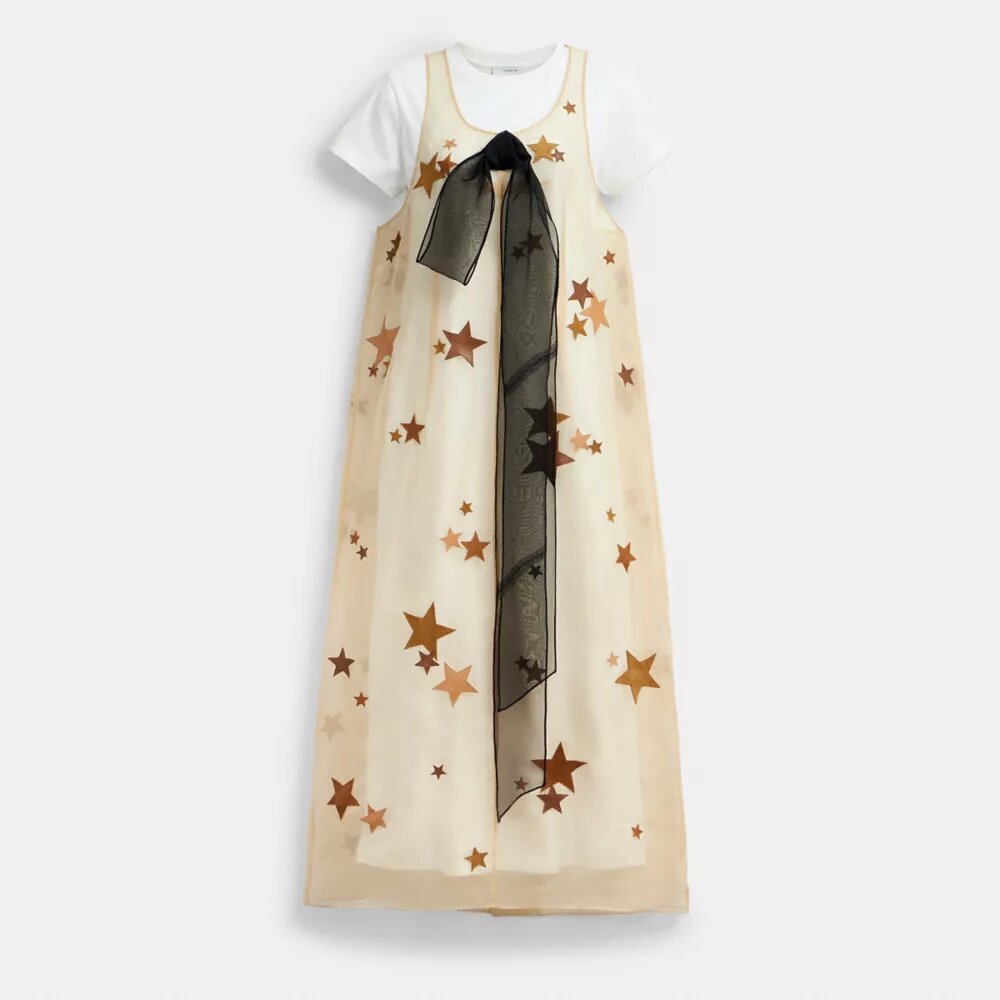 Abito in organza a stelle
