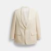 Blazer con collo a scialle tinto in filo