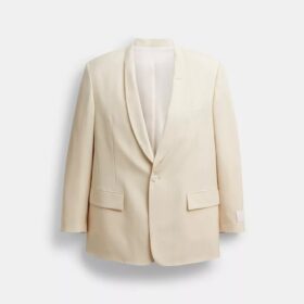 Blazer con collo a scialle tinto in filo