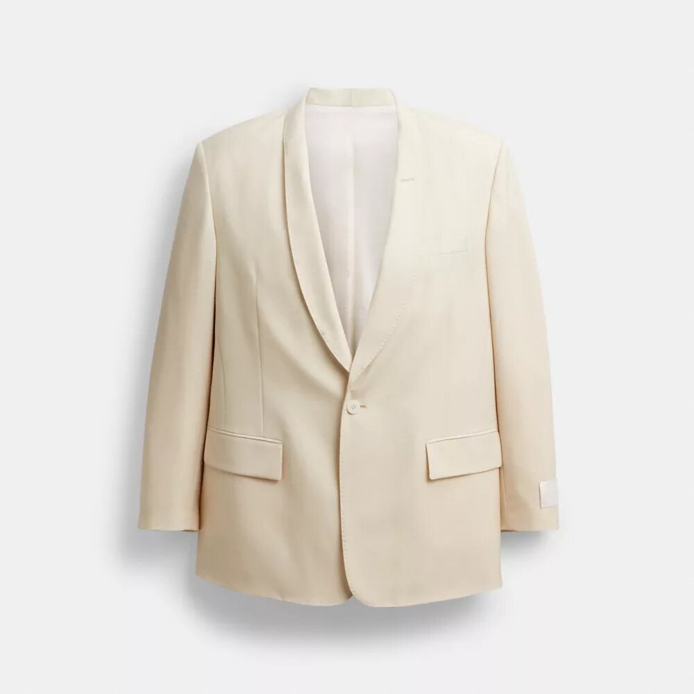 Blazer con collo a scialle tinto in filo