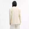 Blazer con collo a scialle tinto in filo