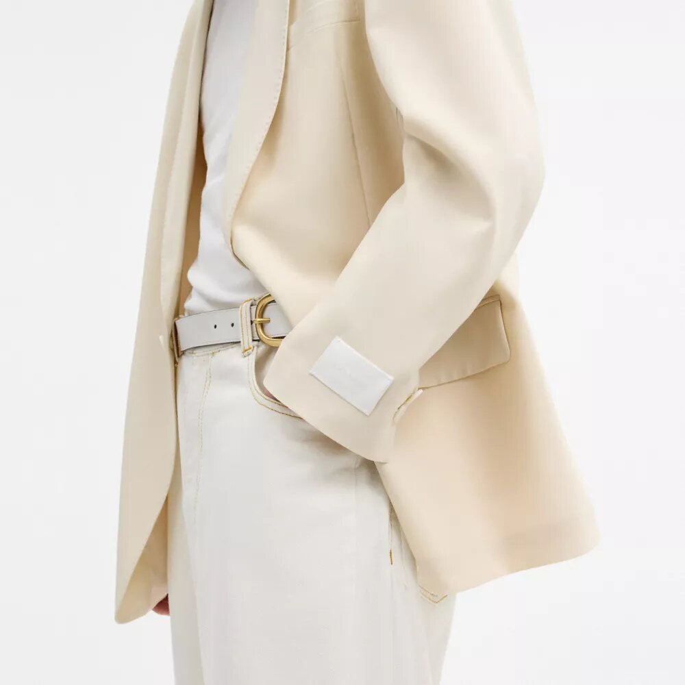 Blazer con collo a scialle tinto in filo