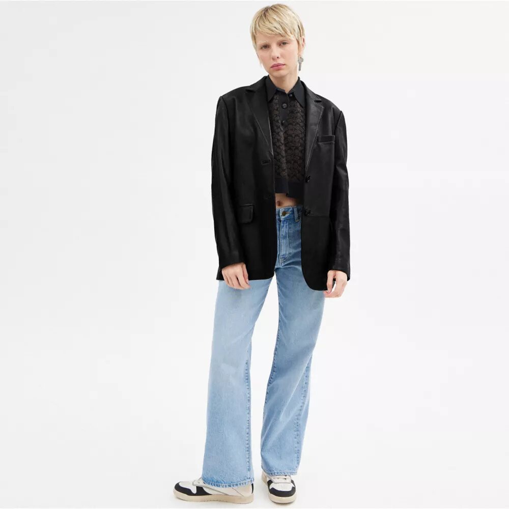 Blazer in pelle