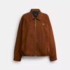 Bomber oversize in pelle scamosciata Heritage C