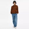 Bomber oversize in pelle scamosciata Heritage C