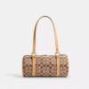 Borsa a botte Kisslock 28 in jacquard Signature