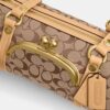 Borsa a botte Kisslock 28 in jacquard Signature