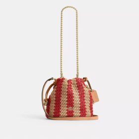 Borsa a coulisse Faye Mini a righe