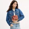 Borsa a coulisse Faye Mini a righe