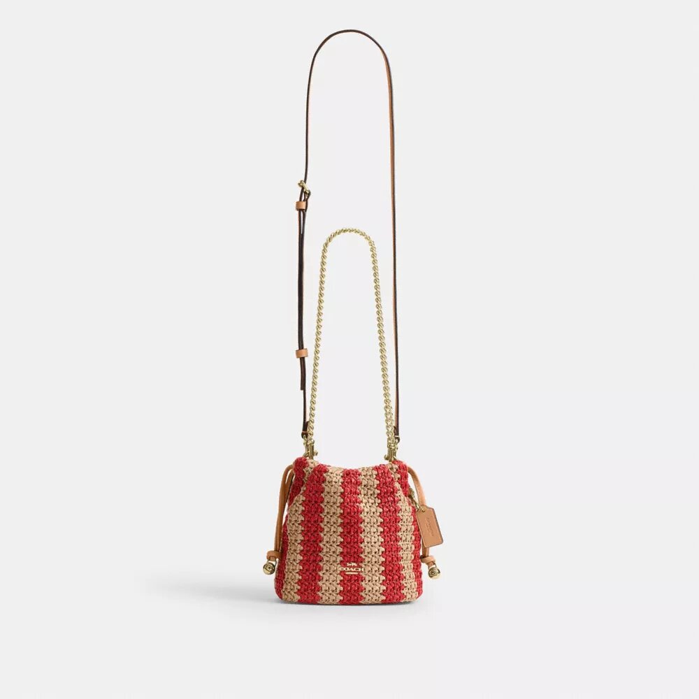 Borsa a coulisse Faye Mini a righe