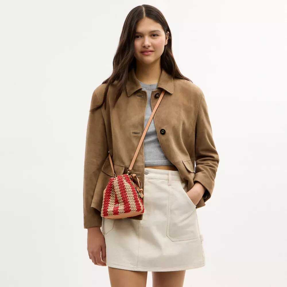 Borsa a coulisse Faye Mini a righe