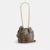 Borsa a coulisse Faye Mini in jacquard esclusivo con ricami floreali