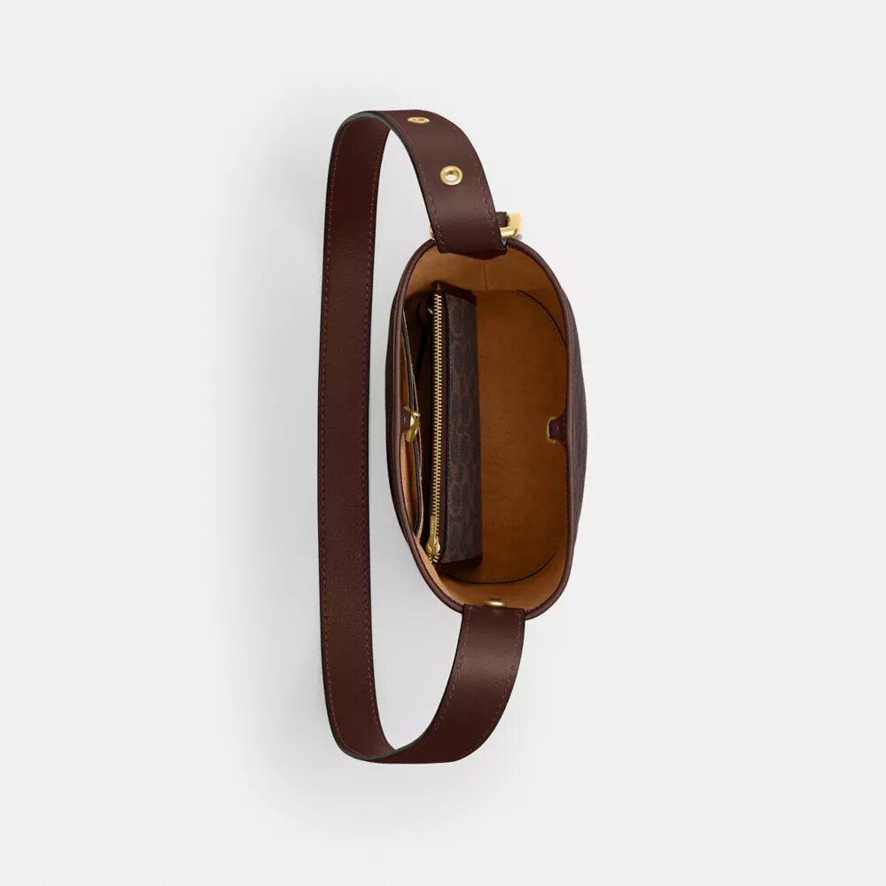 Borsa a secchiello Bleecker 21 in Signature Canvas