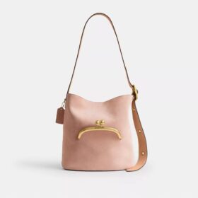 Borsa a secchiello Bleecker con chiusura Kisslock