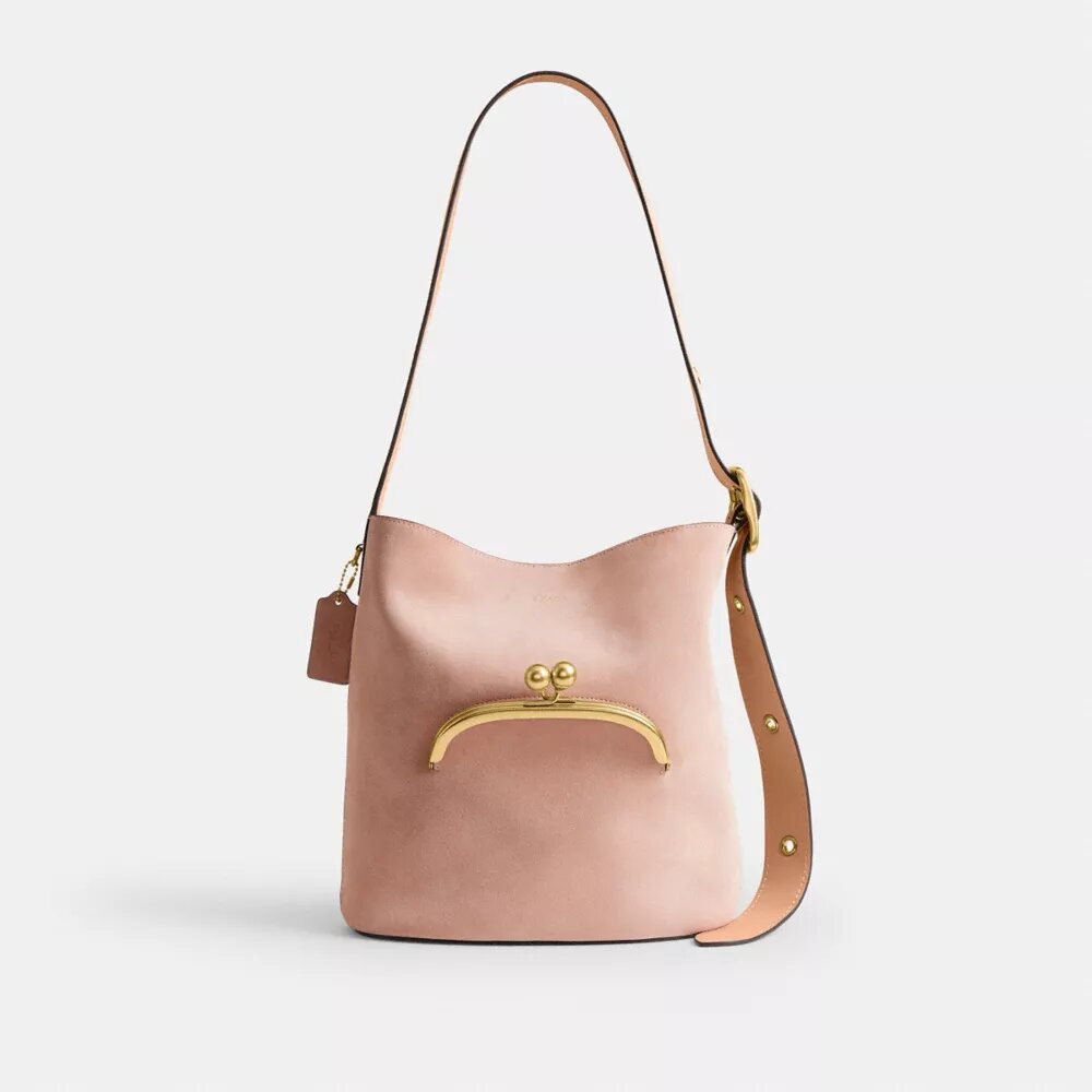 Borsa a secchiello Bleecker con chiusura Kisslock
