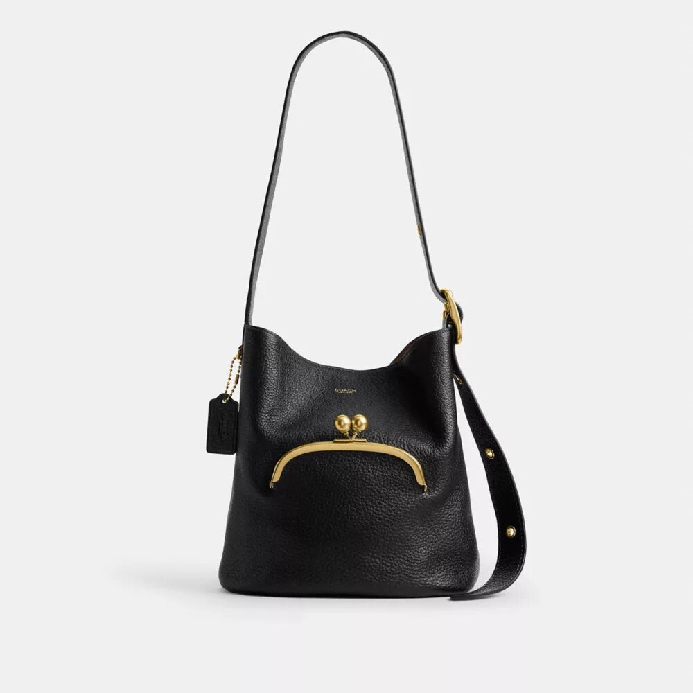 Borsa a secchiello Bleecker con chiusura Kisslock