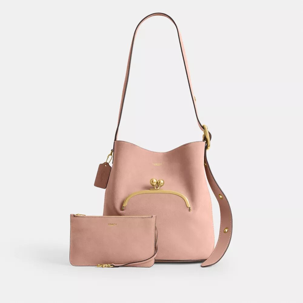 Borsa a secchiello Bleecker con chiusura Kisslock