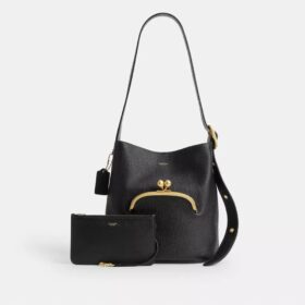 Borsa a secchiello Bleecker con chiusura Kisslock