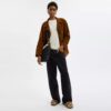 Borsa a secchiello Bleecker in shearling
