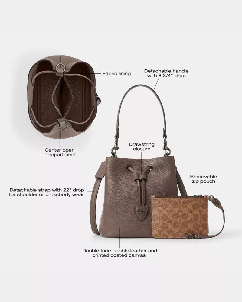 Borsa a secchiello Rowan