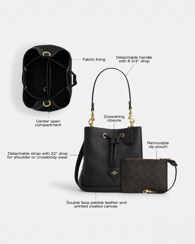 Borsa a secchiello Rowan