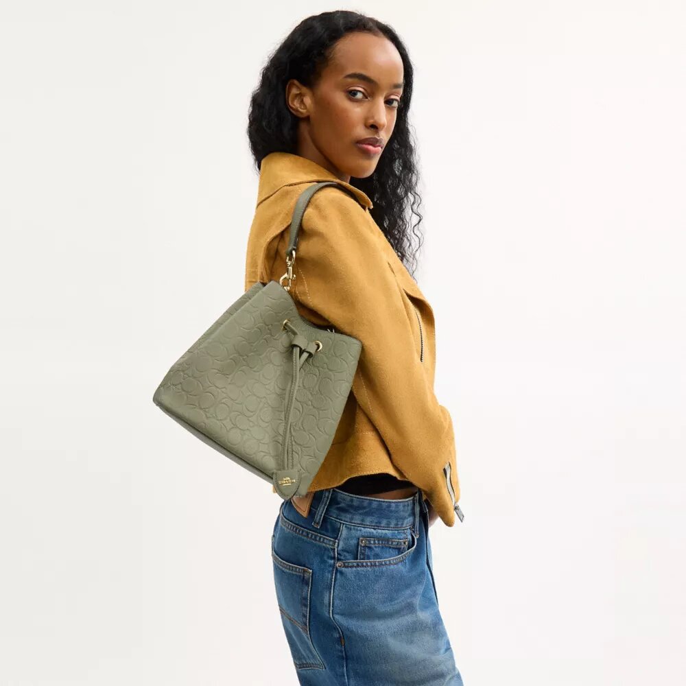 Borsa a secchiello Rowan in pelle esclusiva