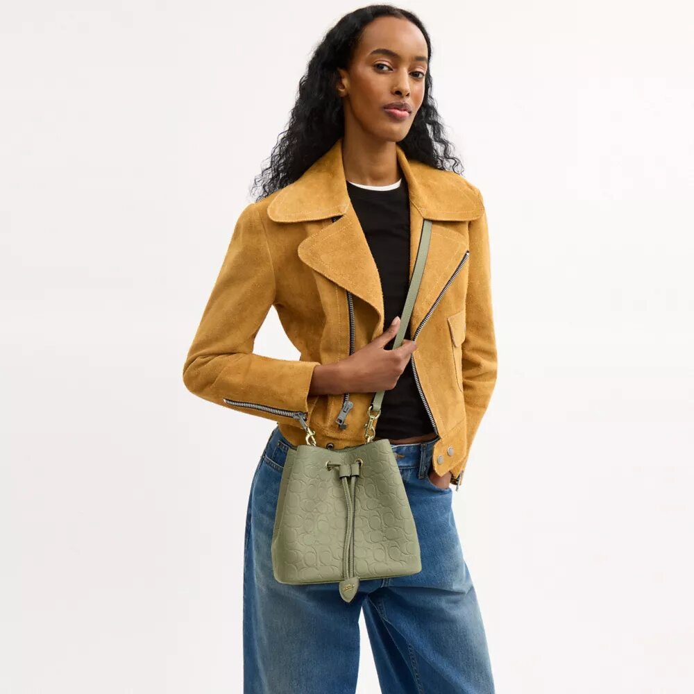 Borsa a secchiello Rowan in pelle esclusiva