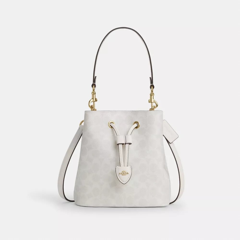 Borsa a secchiello Rowan in Signature Canvas