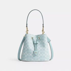 Borsa a secchiello Rowan in Signature Canvas