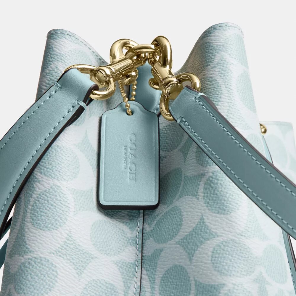 Borsa a secchiello Rowan in Signature Canvas