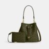 Borsa a secchiello Rowan in Signature Canvas