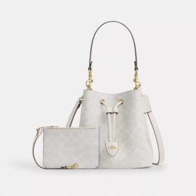 Borsa a secchiello Rowan in Signature Canvas