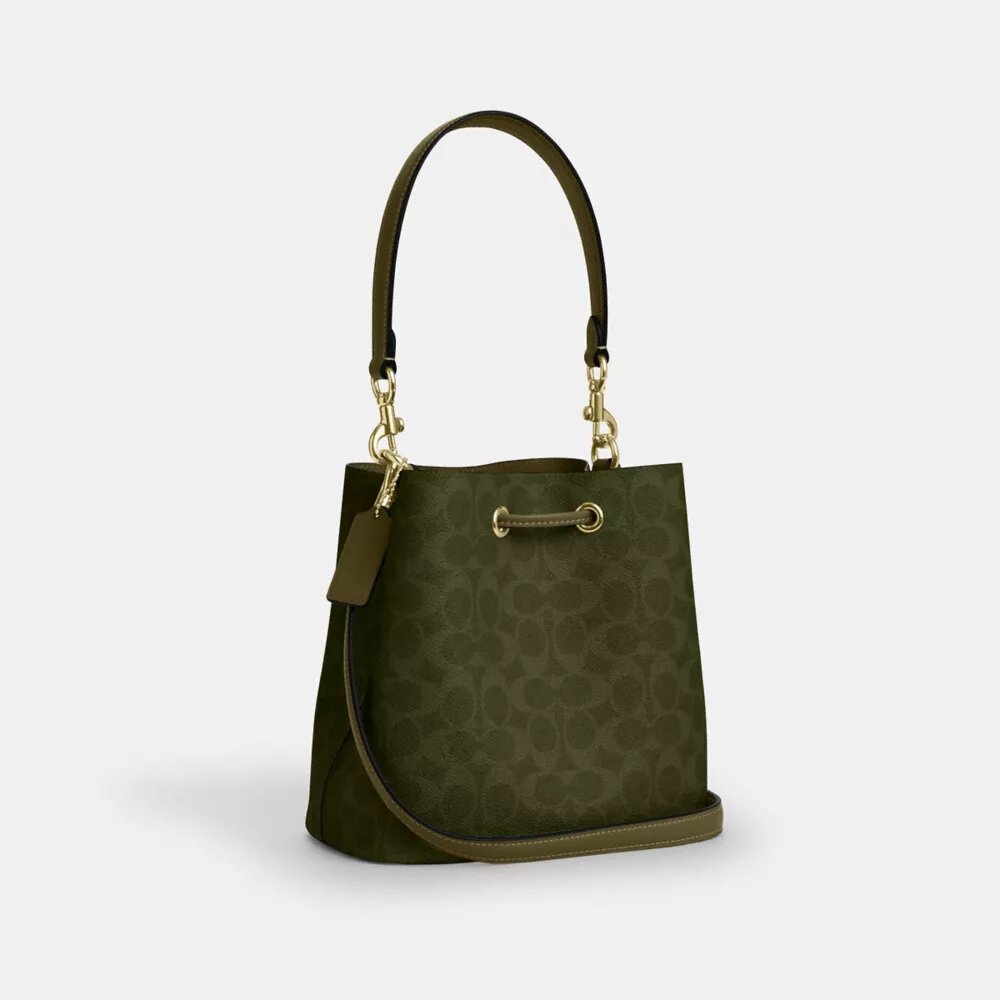 Borsa a secchiello Rowan in Signature Canvas