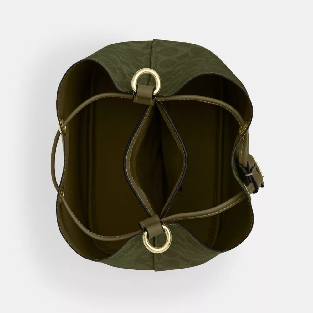 Borsa a secchiello Rowan in Signature Canvas