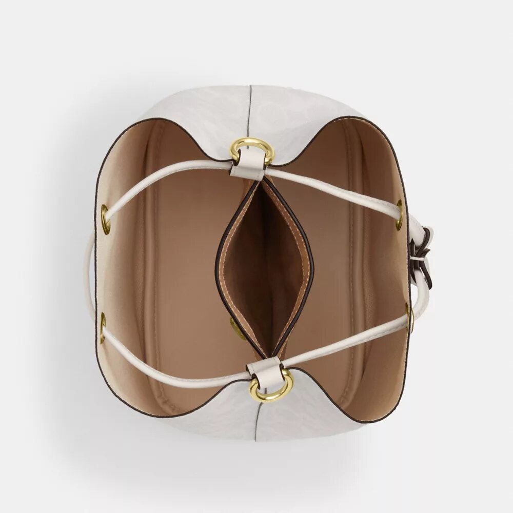 Borsa a secchiello Rowan in Signature Canvas
