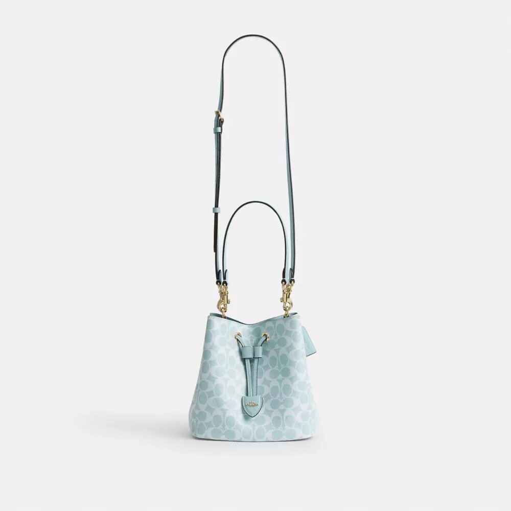Borsa a secchiello Rowan in Signature Canvas