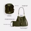 Borsa a secchiello Rowan in Signature Canvas