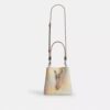 Borsa a secchiello Rowan in Signature Canvas Rainbow
