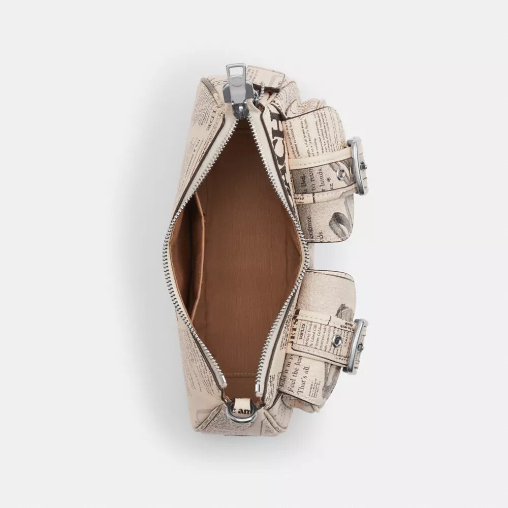 Borsa a spalla Ashton con stampa giornale