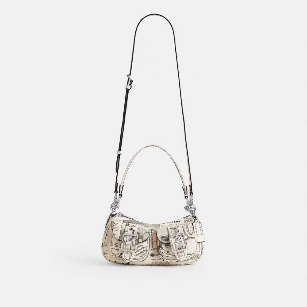 Borsa a spalla Ashton con stampa giornale