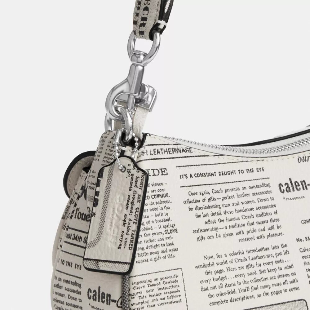 Borsa a spalla Ashton con stampa giornale