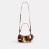 Borsa a spalla Ashton in pelle di vitello con stampa bovina