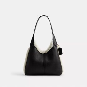 Borsa a spalla Brooklyn 28 in shearling