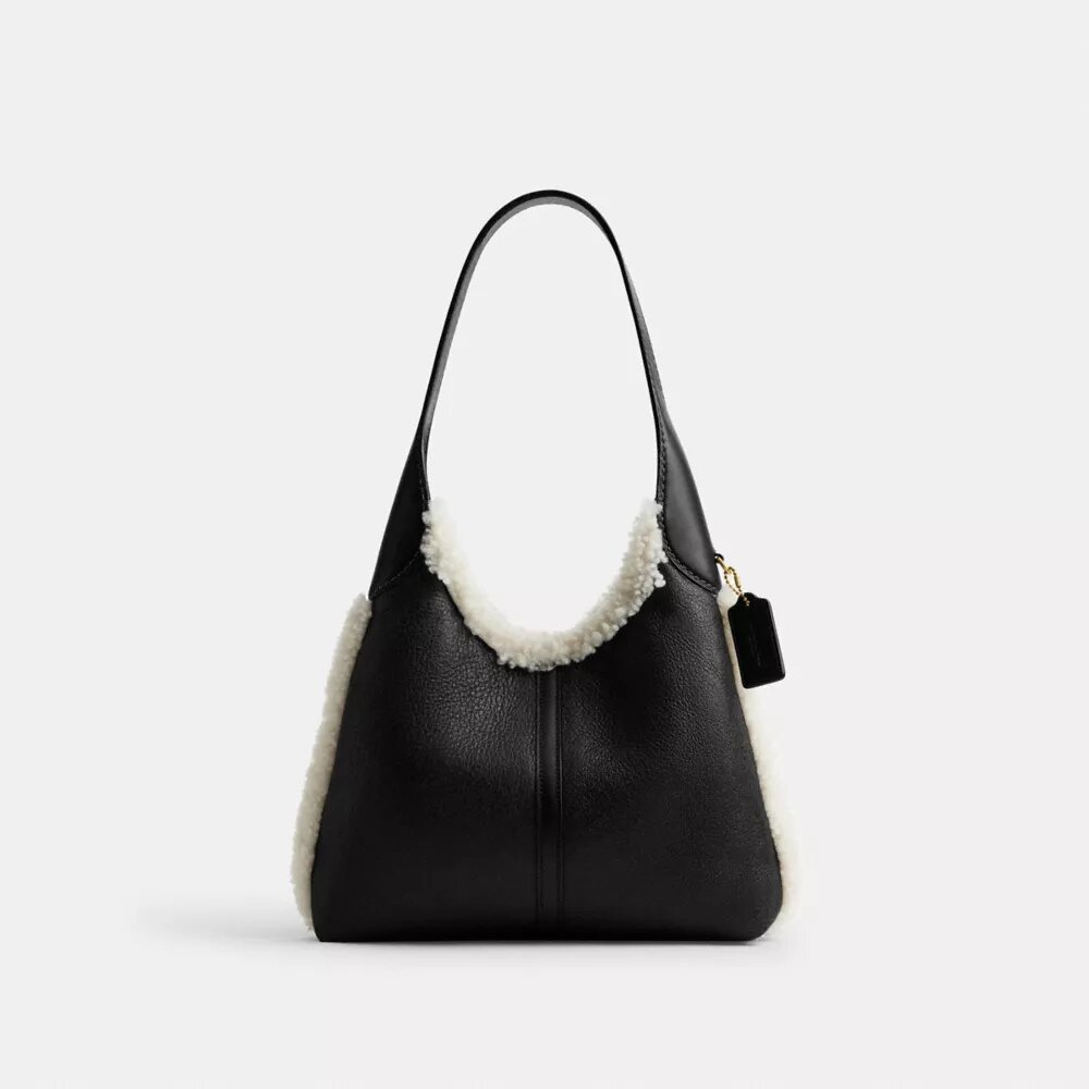 Borsa a spalla Brooklyn 28 in shearling
