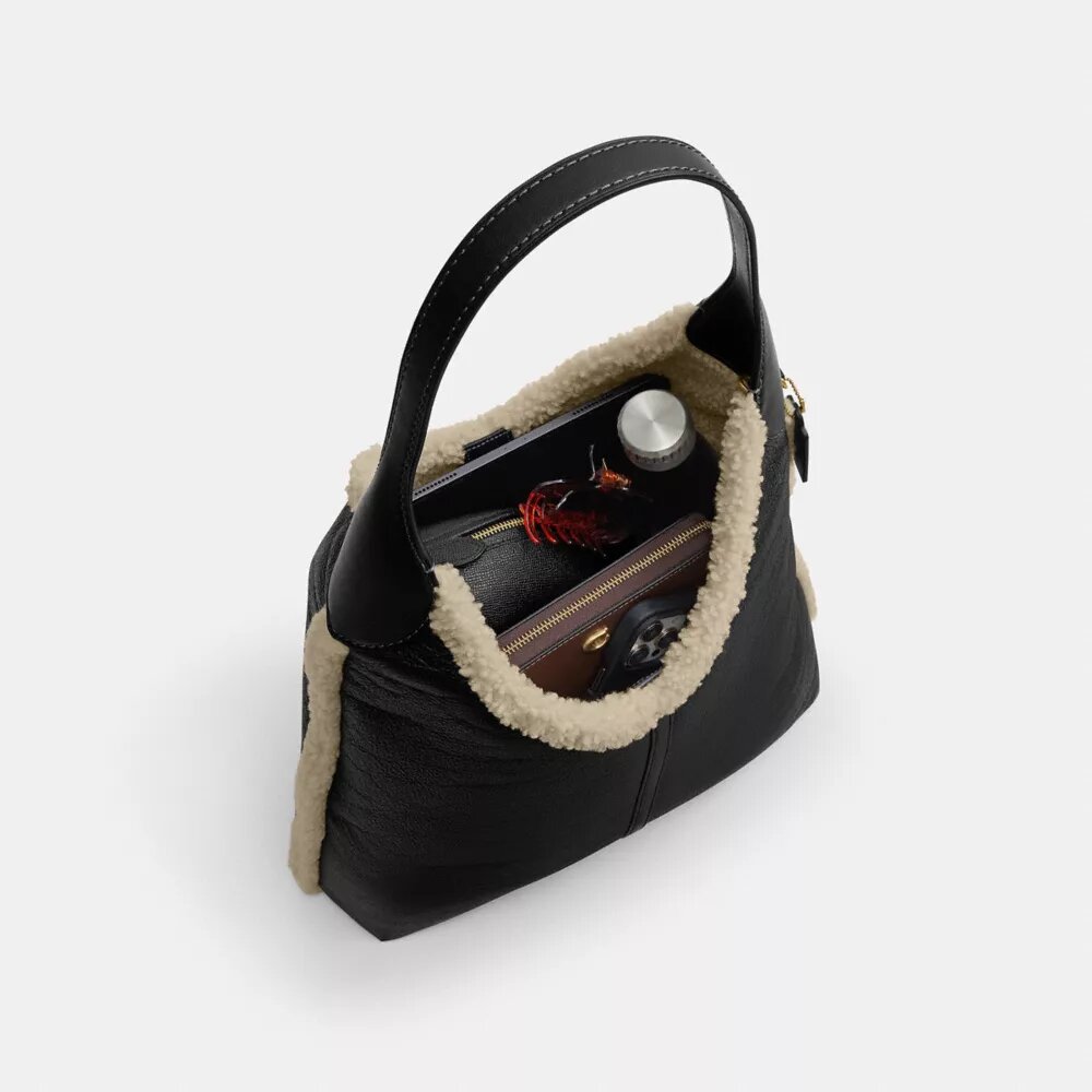 Borsa a spalla Brooklyn 39 in shearling