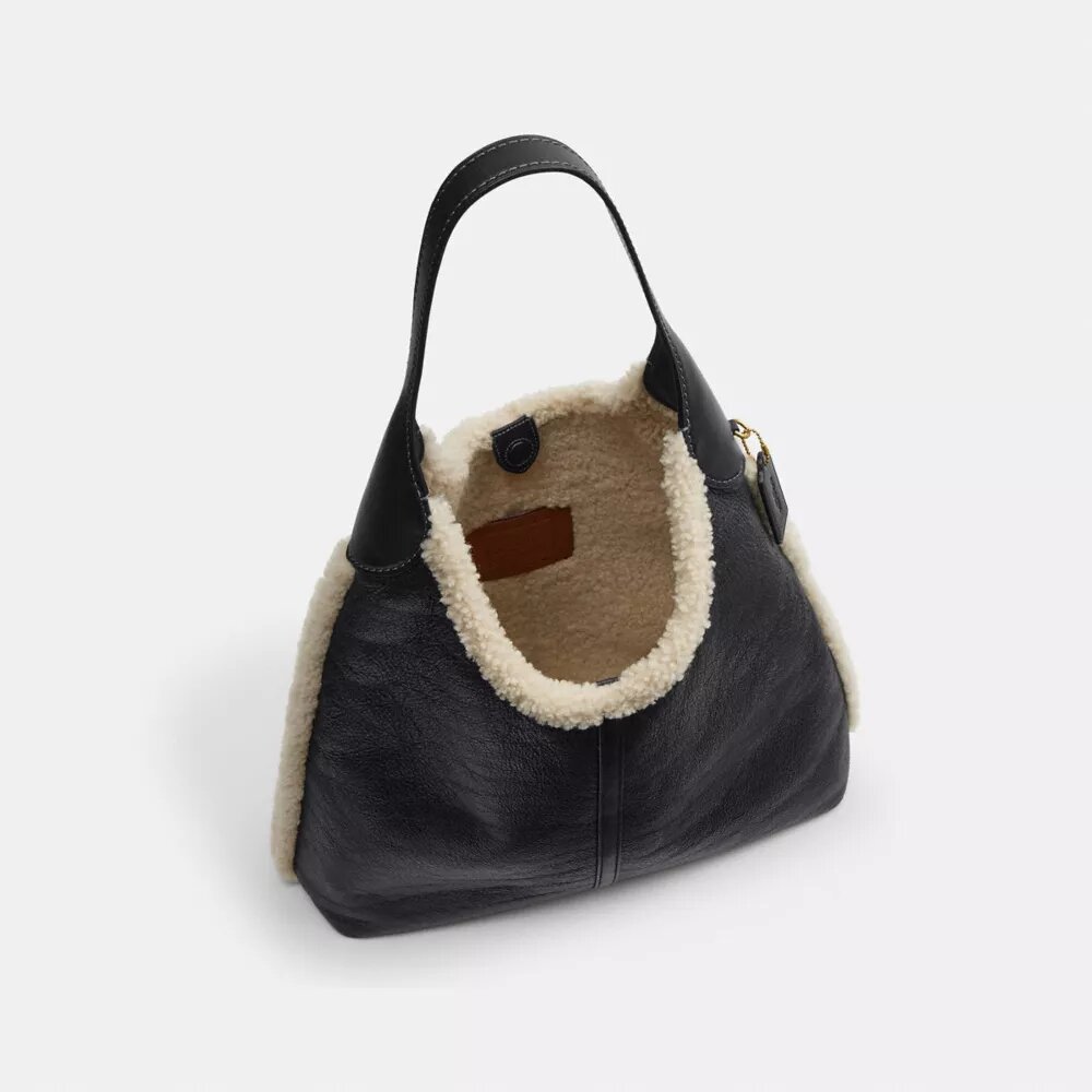 Borsa a spalla Brooklyn 39 in shearling