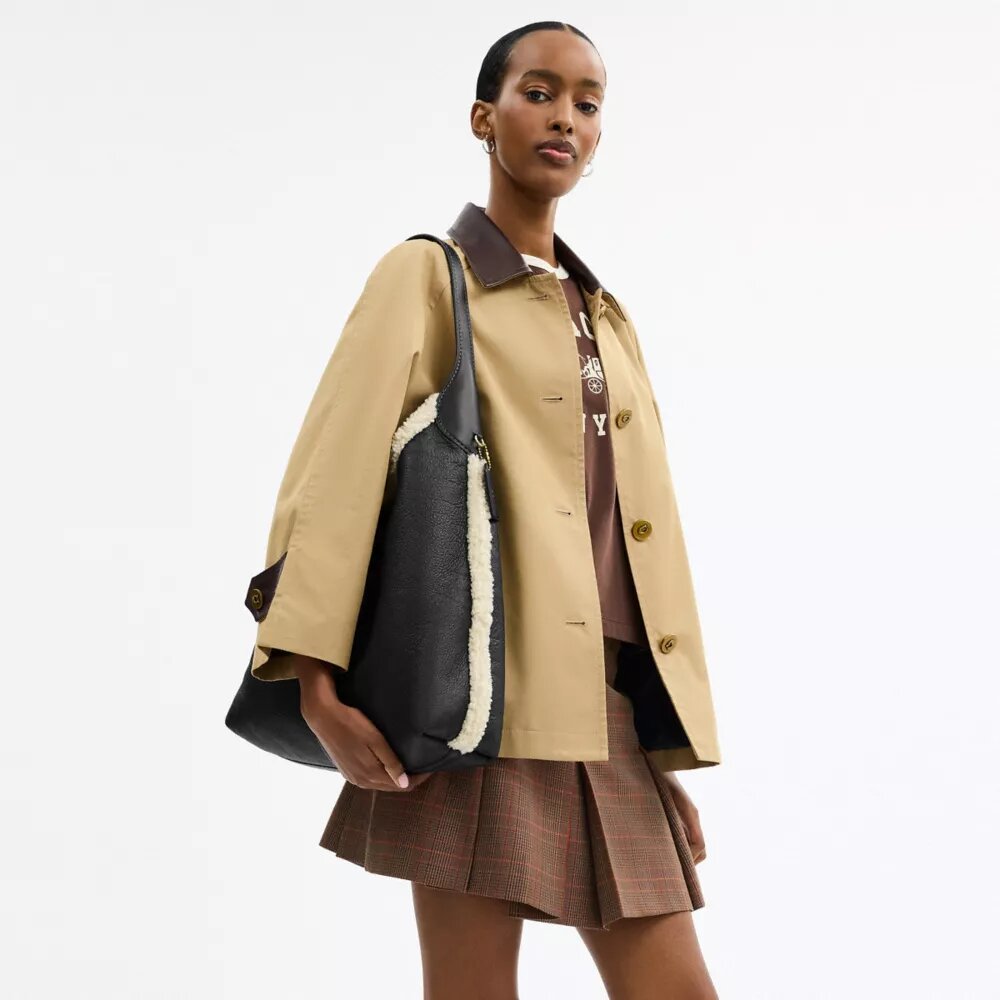 Borsa a spalla Brooklyn 39 in shearling